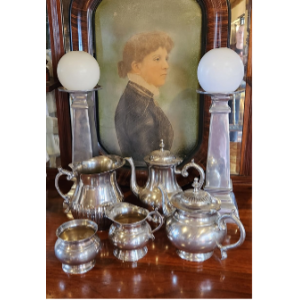 Silver Candle Holders Set